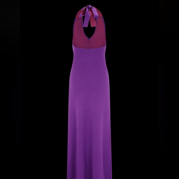 Purple and Orange Meshki Floral Halter Dress - Picture 2 of 6